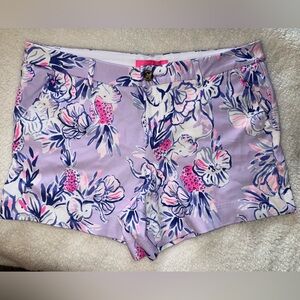NWOT Lilly Pulitzer Callahan knit shorts in the "Trunks in the Air" print